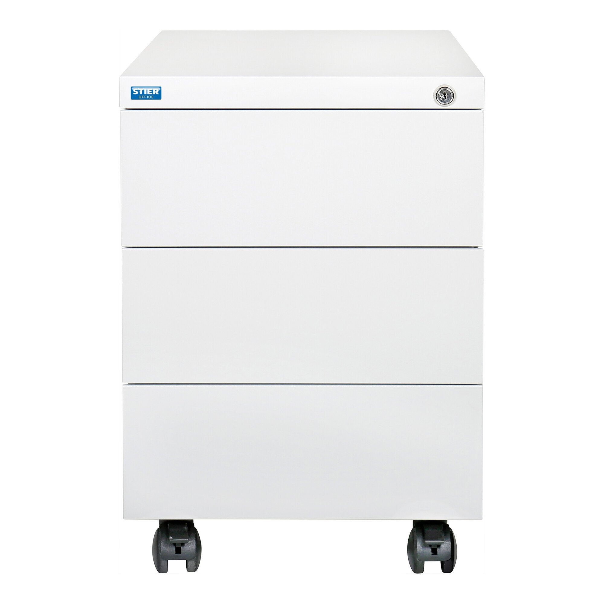 STIER Rollcontainer 3 Schubladen Abmessungen 550x390x790mm Farbe Lichtgrau (RAL