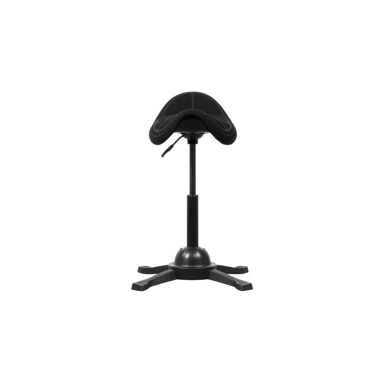 STIER saddle stool with seat recess, seat height 480-660mm, black