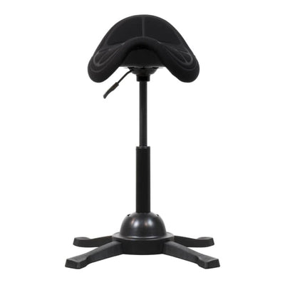 STIER saddle stool with seat recess, seat height 480-660mm, black