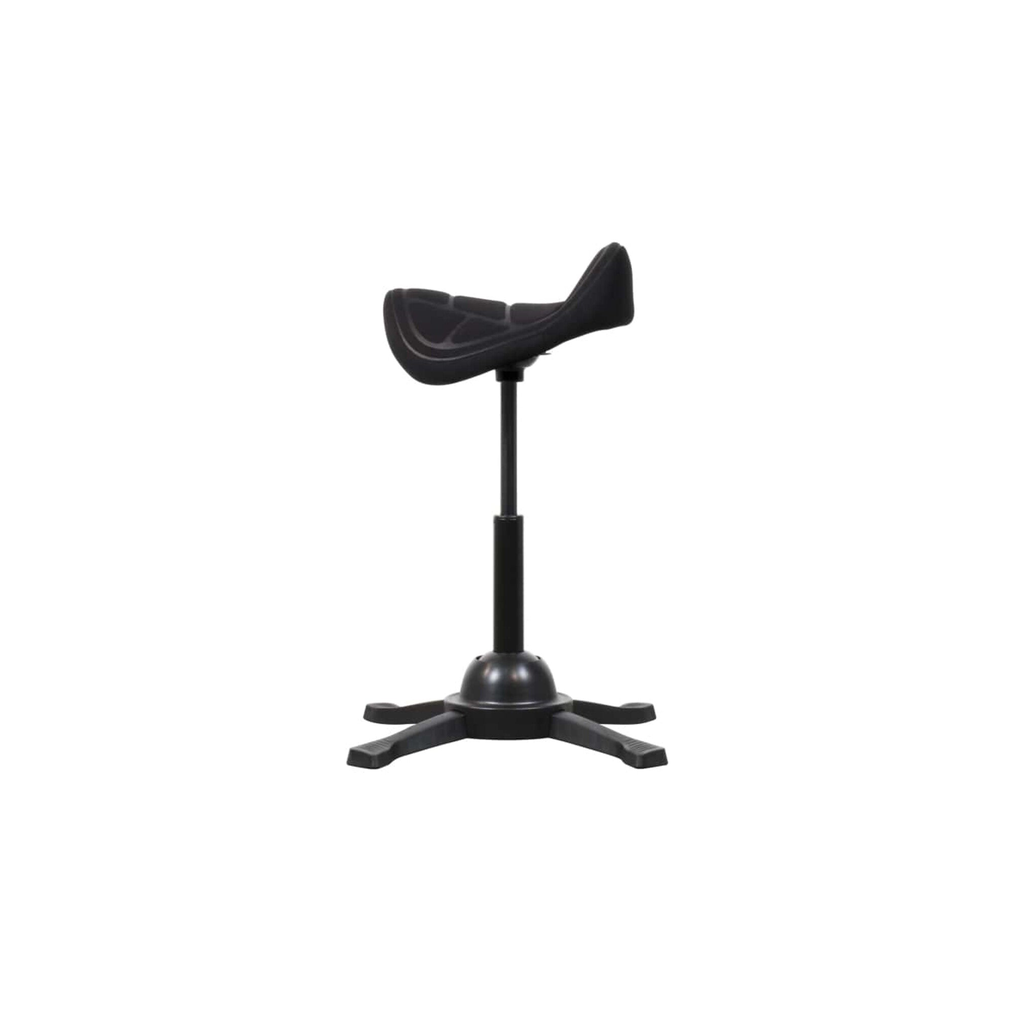 STIER saddle stool with seat recess, seat height 480-660mm, black