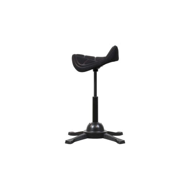 STIER saddle stool with seat recess, seat height 480-660mm, black
