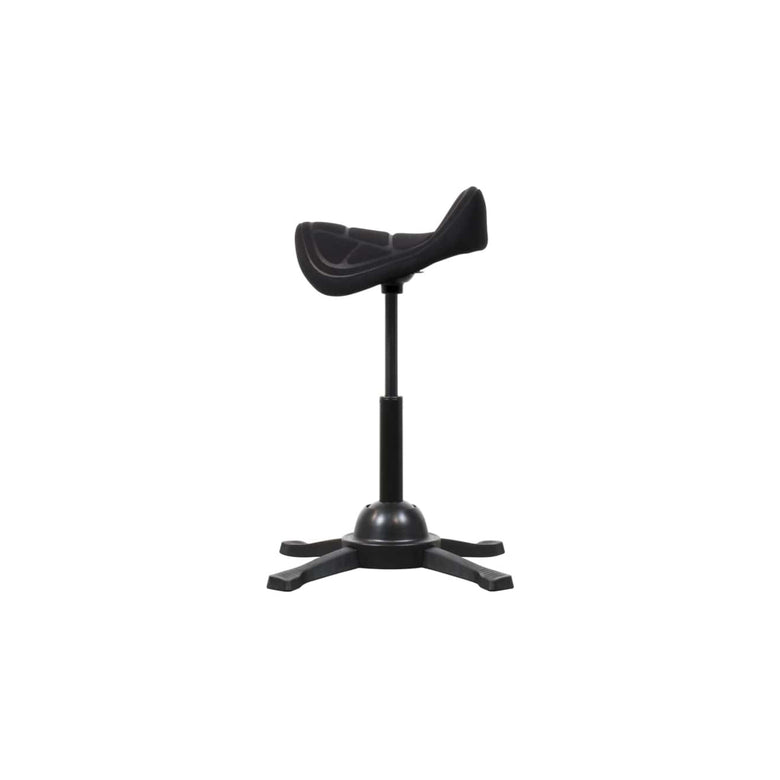 STIER saddle stool with seat recess, seat height 480-660mm, black