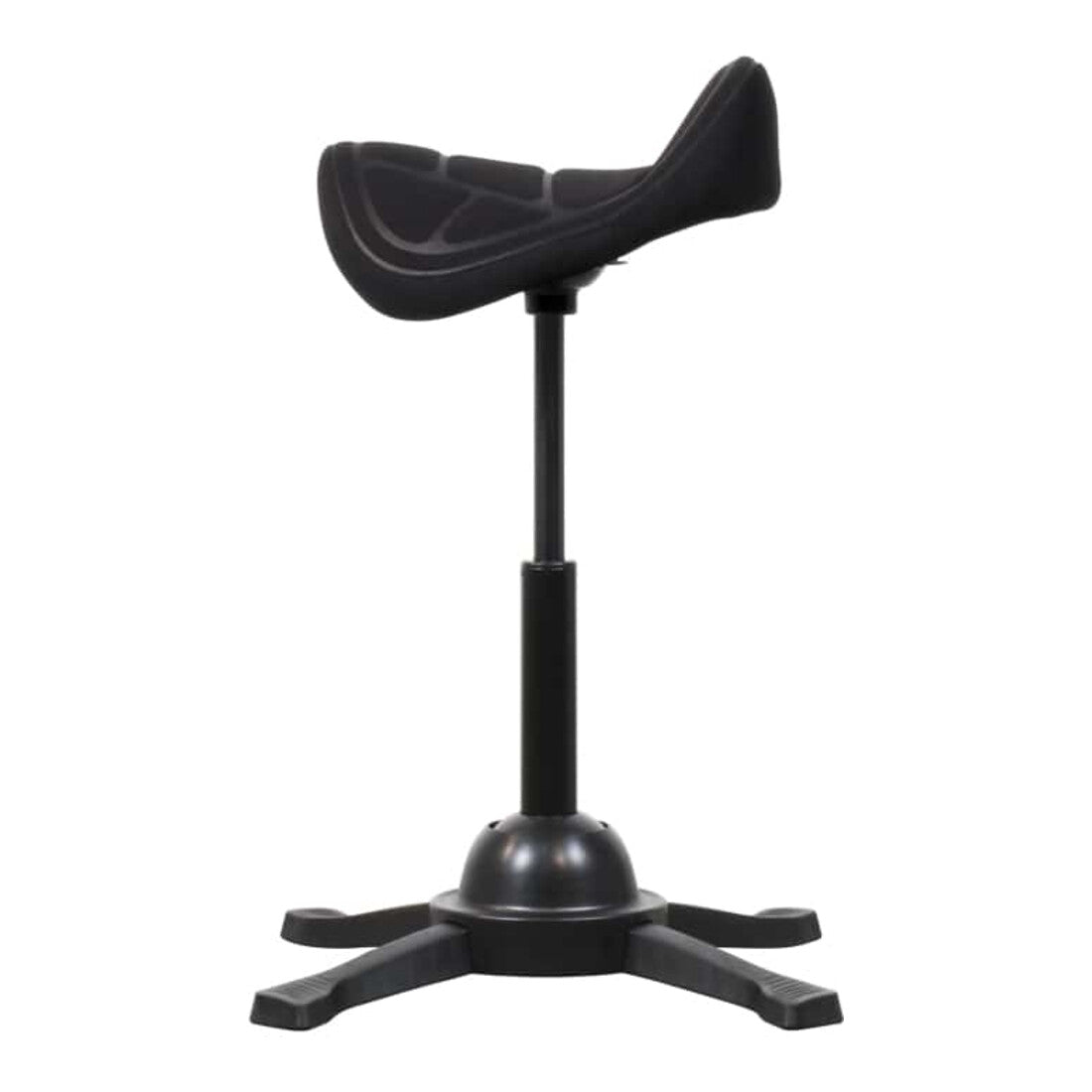 STIER saddle stool with seat recess, seat height 480-660mm, black
