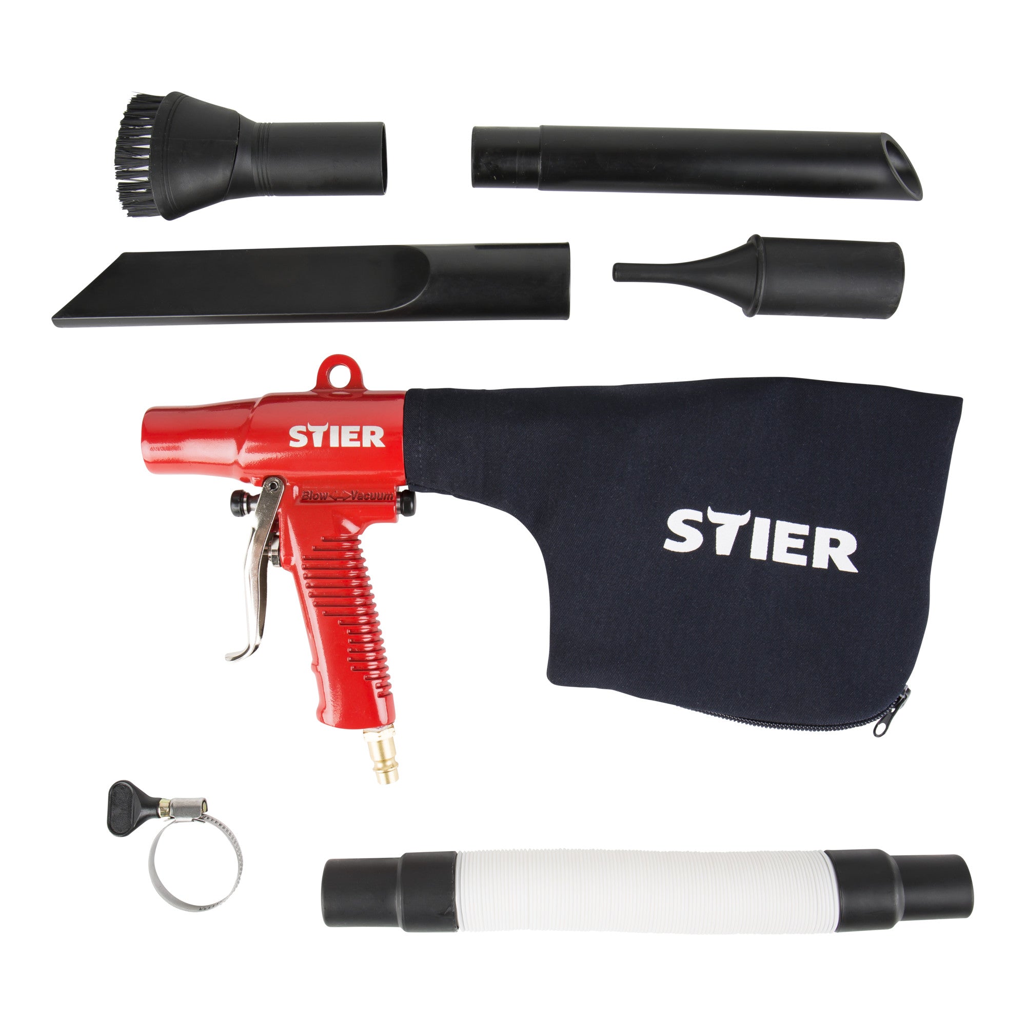 STIER suction and blow gun set switchable