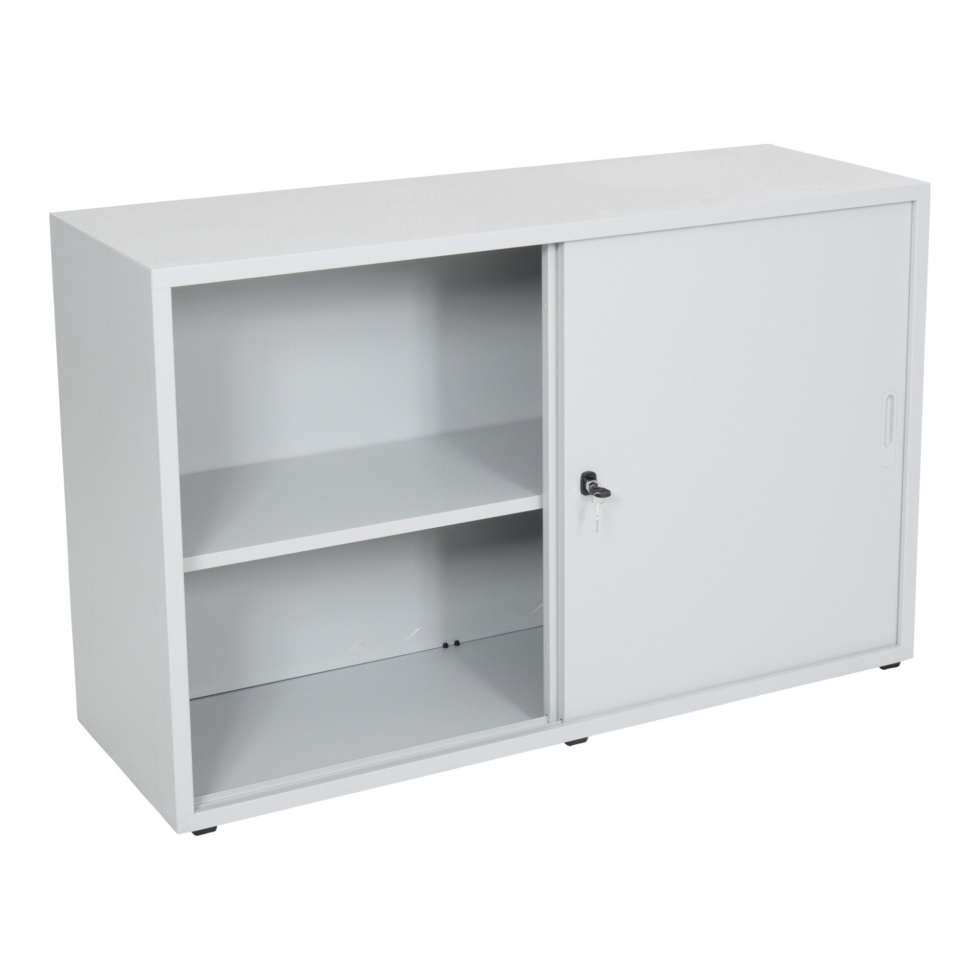 STIER Schiebetürenschrank HxBxT 750x1200x420mm lichtgrau