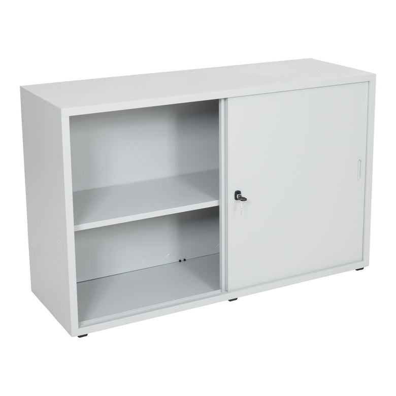 STIER Schiebetürenschrank HxBxT 750x1200x420mm lichtgrau