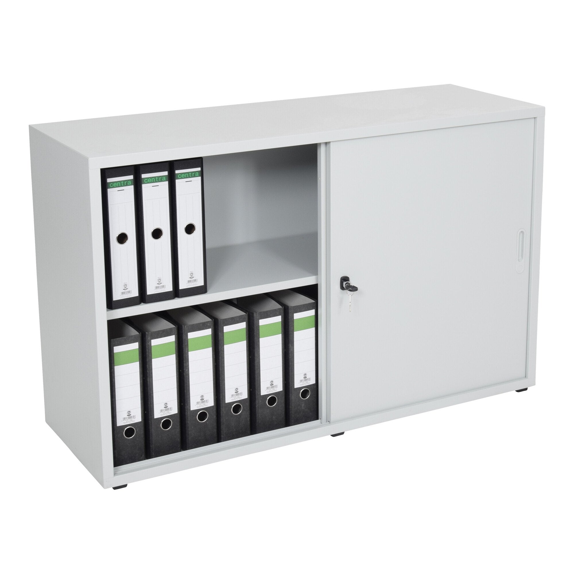 STIER Schiebetürenschrank HxBxT 750x1200x420mm lichtgrau