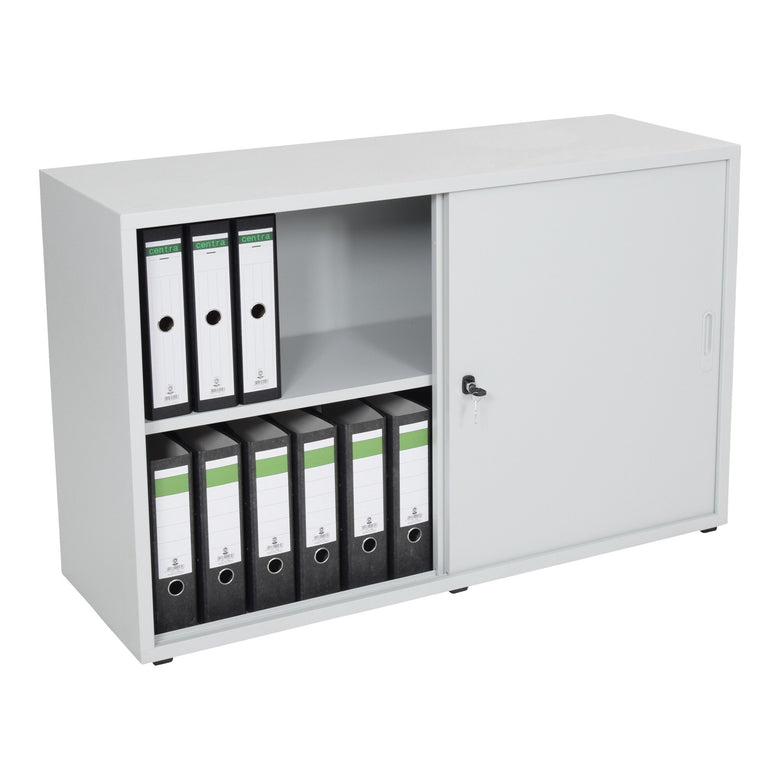 STIER Schiebetürenschrank HxBxT 750x1200x420mm lichtgrau