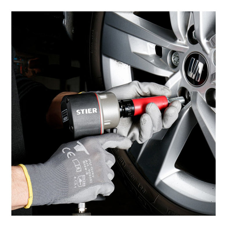 STIER Druckluft Schlagschrauber 13-MBS Extra kurz 1.275 Nm Hammer-Schlagwerk