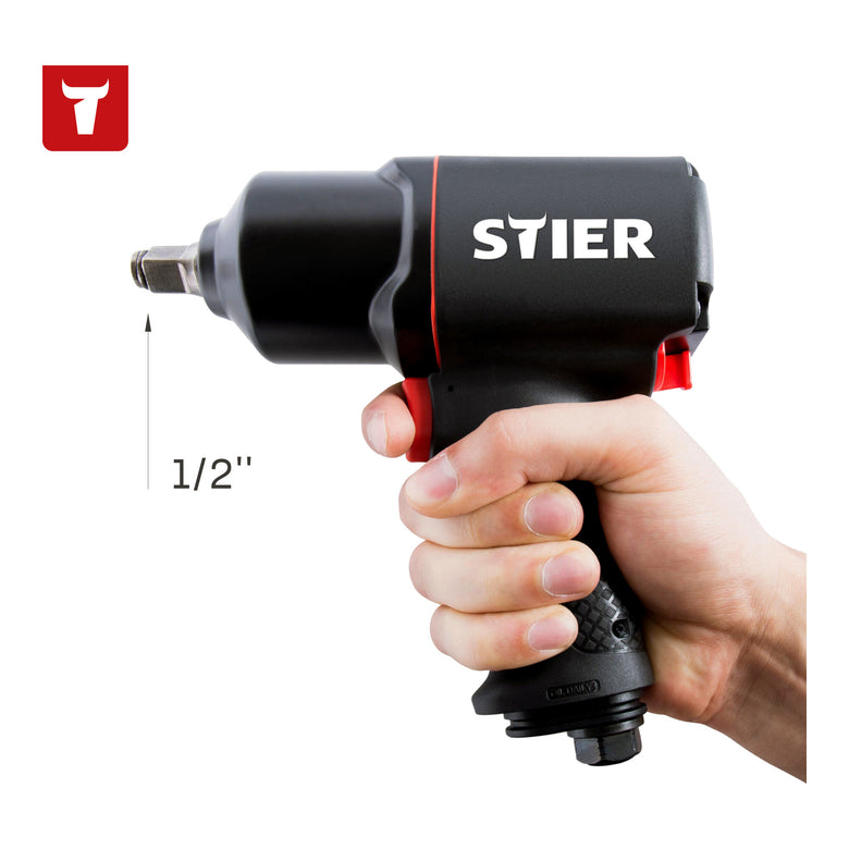 STIER Druckluft-Schlagschrauber 17-BS max. 1.756 Nm Doppelhamer-Schlagwerk