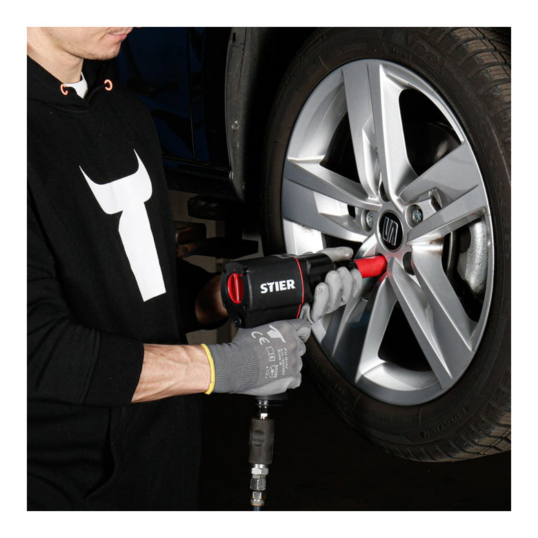 STIER Druckluft Schlagschrauber 17-BBS Satz 8-teilig max. Lösemoment 1.756 Nm