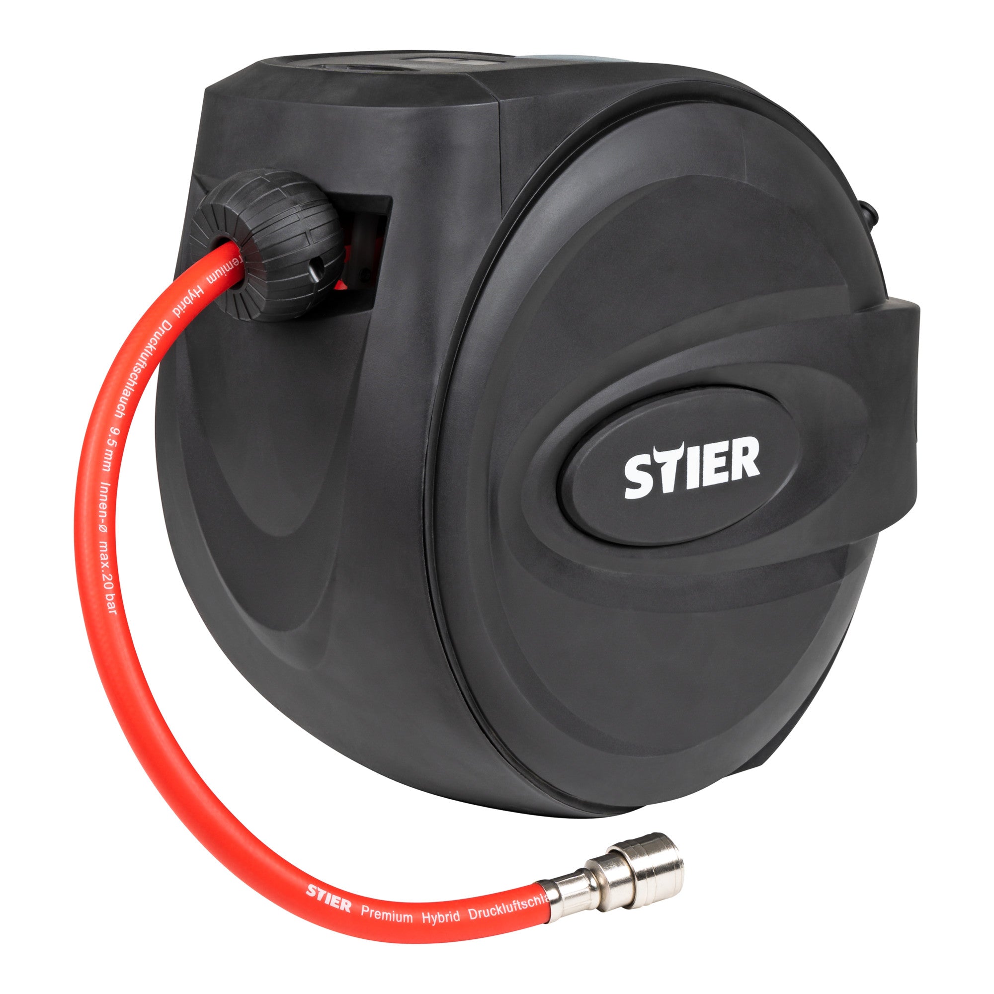 STIER Druckluft-Schlauchtrommel SST-15 Druckluftschlauch Schlauchaufroller 15m