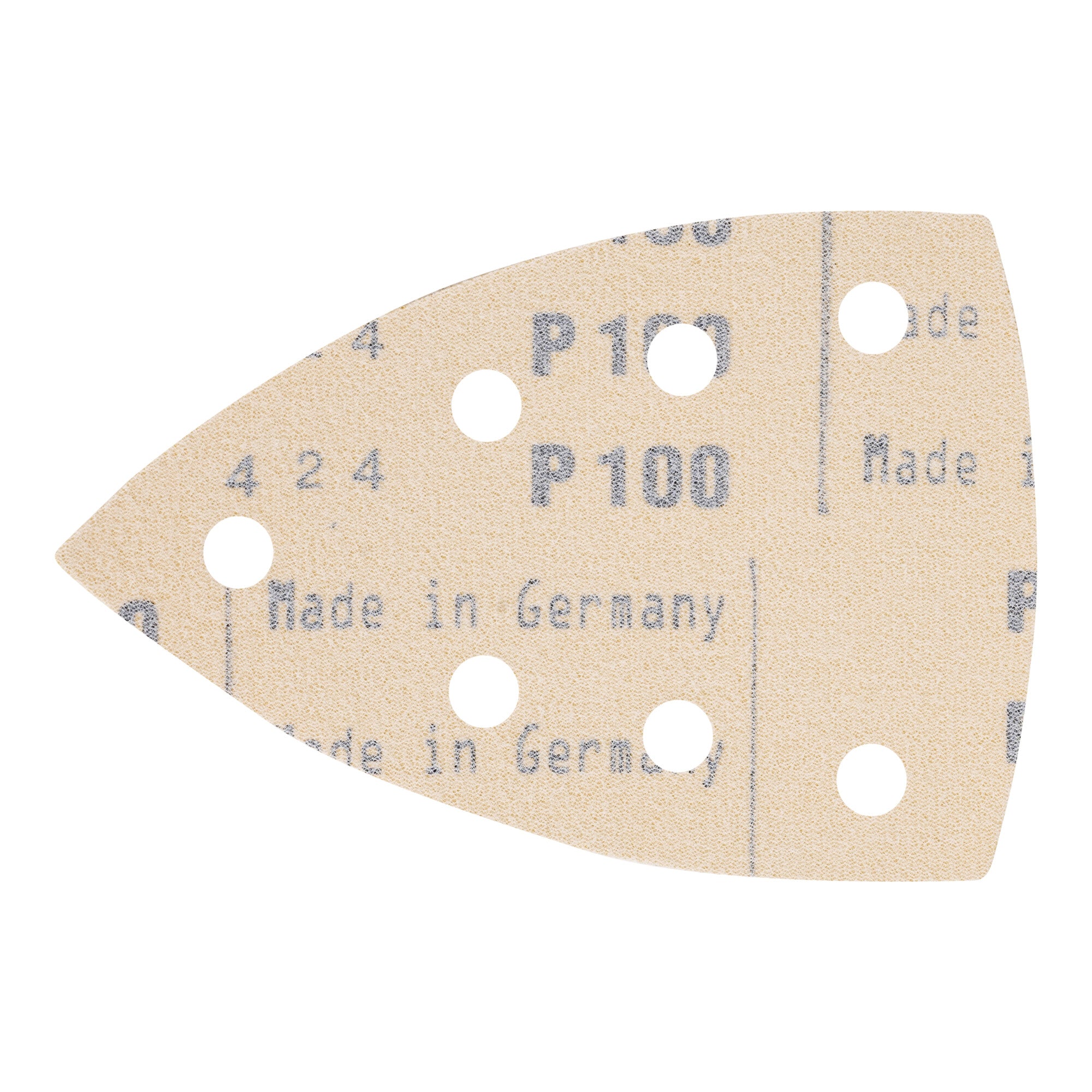 STIER Universal Delta Sanding Sheets | 100 x 150 | P60 | 50 pcs. | 7-hole | Corundum | Latex-containing, sturdy D-paper