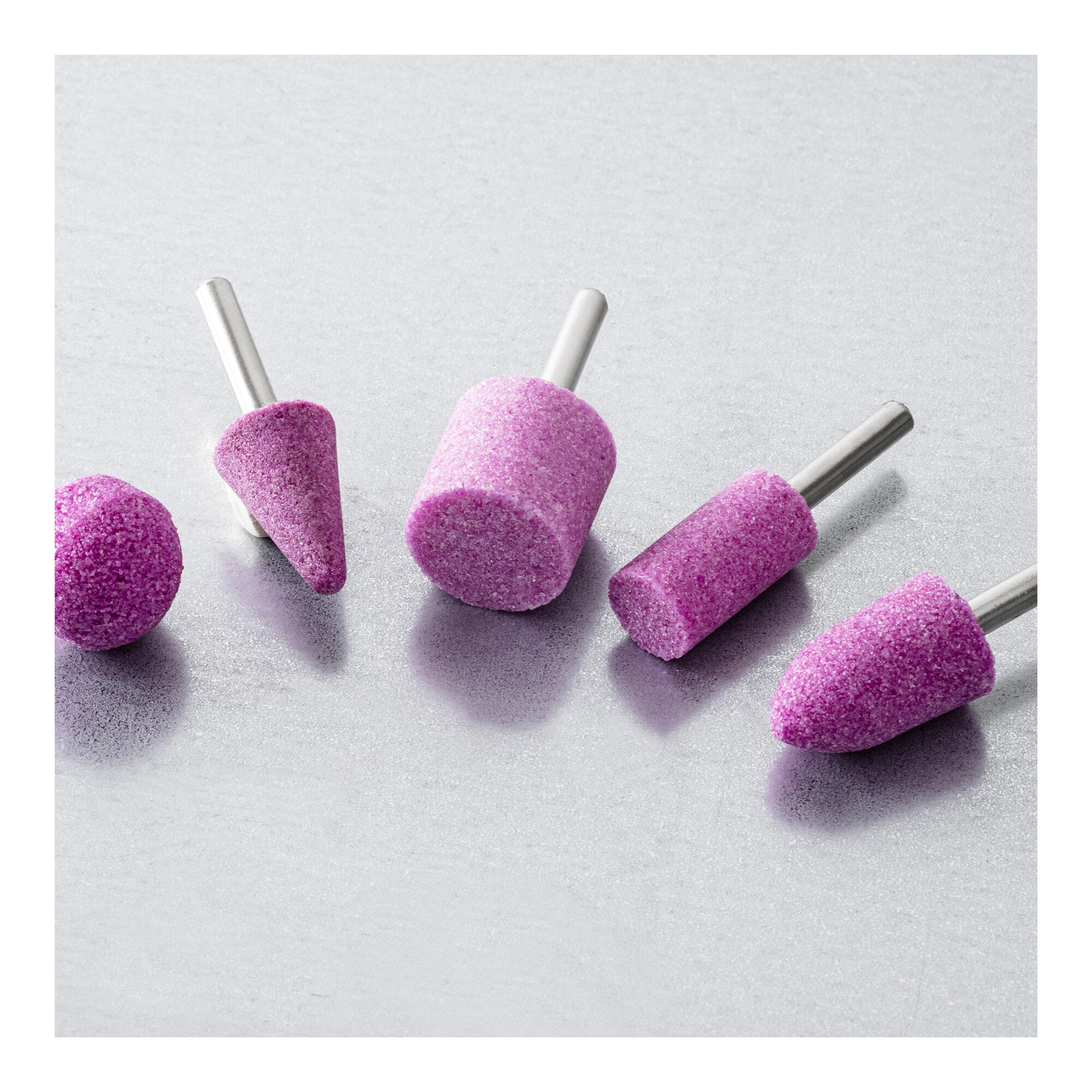 STIER Schleifstifte-Satz 5-teilig Edelkorund 6 mm für Metalle Stahl und