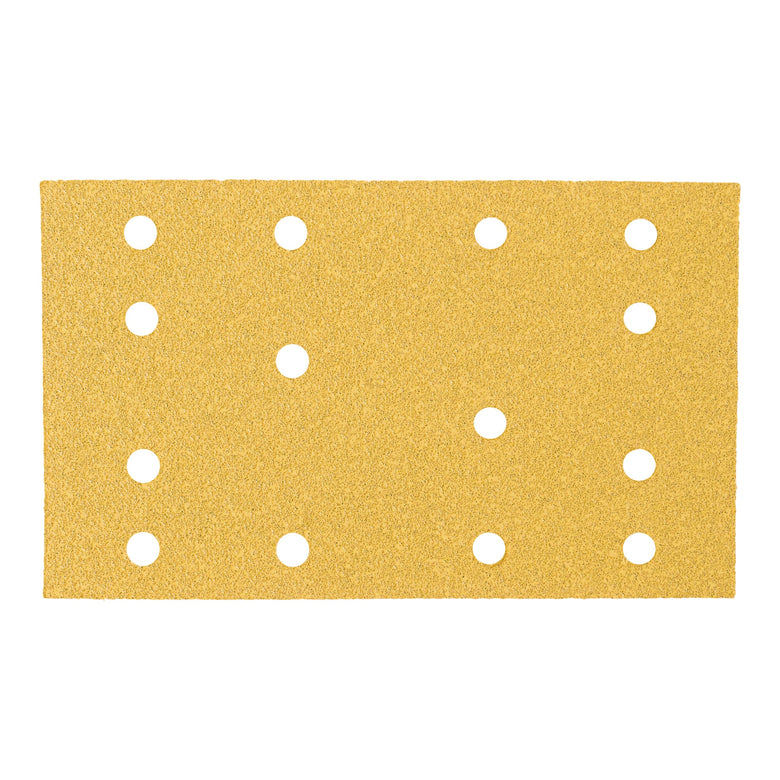STIER Schleifstreifen Universal 80 x 133 | P120 | 50 Stk. | 14-Loch | Korund | Latexhaltiges stabiles D-Papier