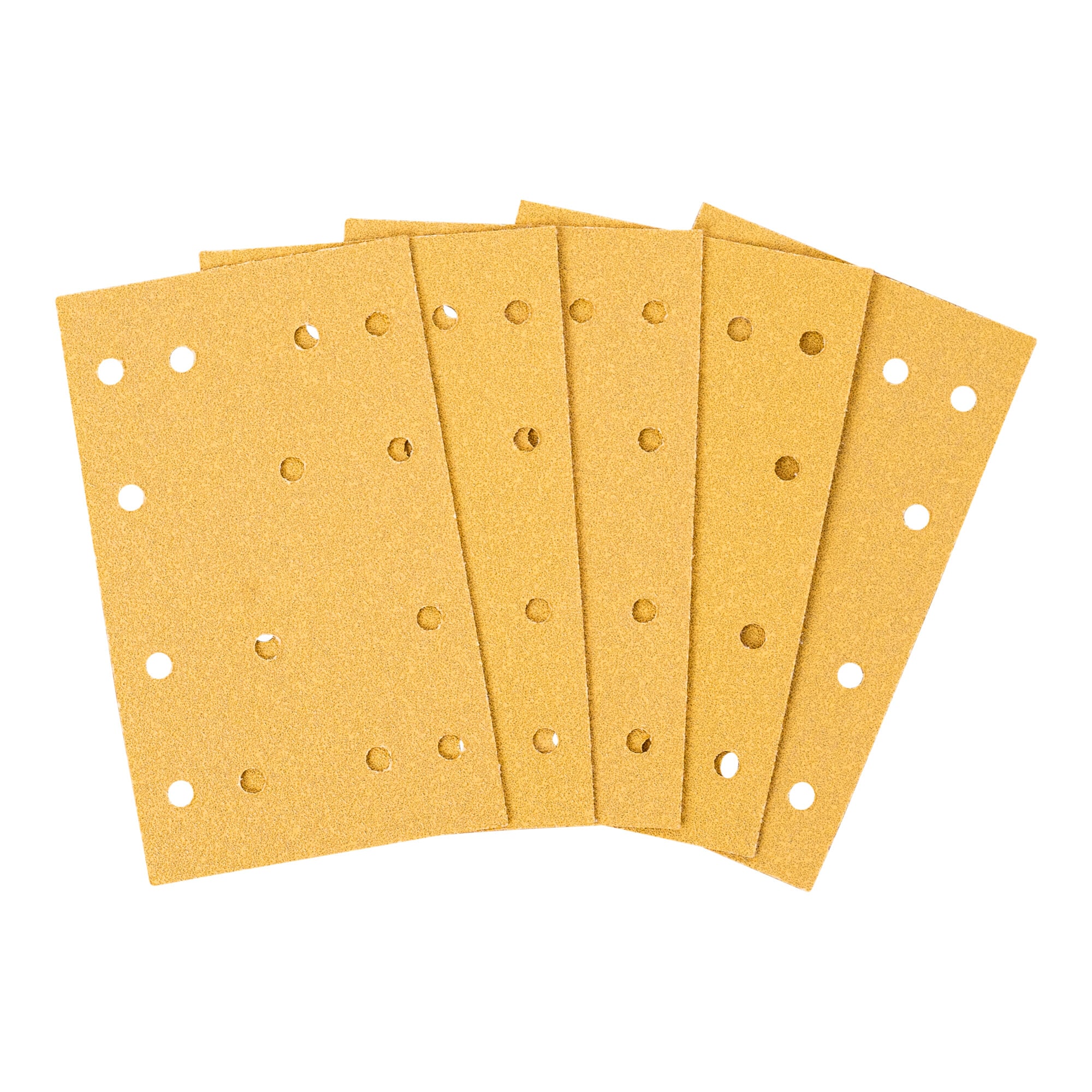 STIER Schleifstreifen Universal 80 x 133 | P120 | 50 Stk. | 14-Loch | Korund | Latexhaltiges stabiles D-Papier