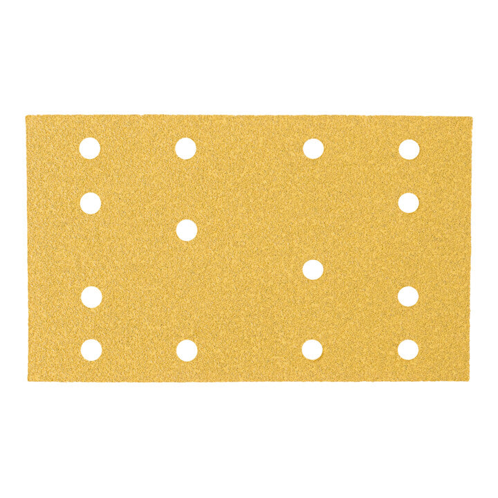 STIER Schleifstreifen Universal 80 x 133 | P120 | 50 Stk. | 14-Loch | Korund | Latexhaltiges stabiles D-Papier
