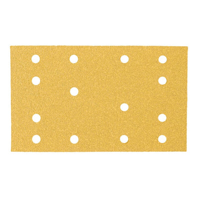 STIER Schleifstreifen Universal 80 x 133 | P120 | 50 Stk. | 14-Loch | Korund | Latexhaltiges stabiles D-Papier