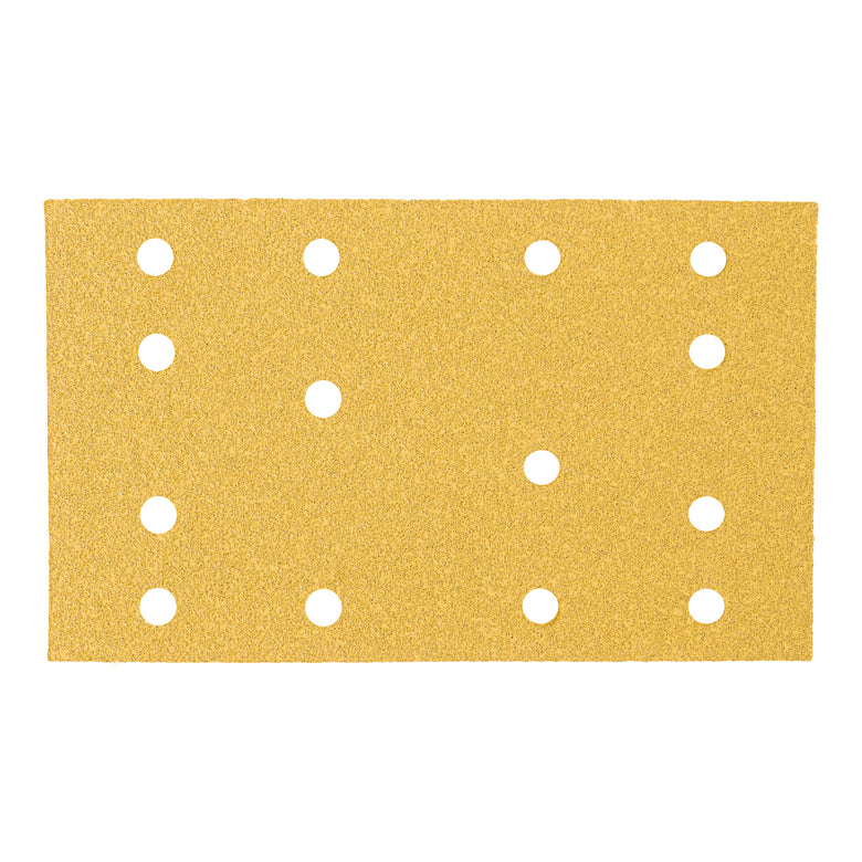 STIER Schleifstreifen Universal 80 x 133 | P120 | 50 Stk. | 14-Loch | Korund | Latexhaltiges stabiles D-Papier