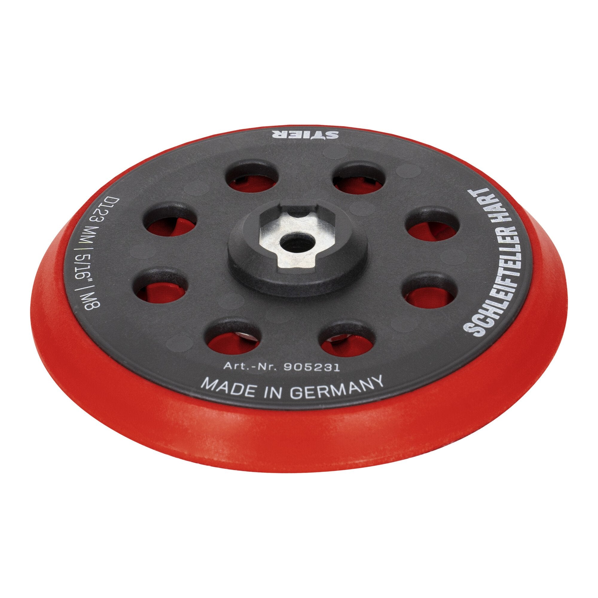 STIER Schleifteller Stützteller hart D123mm 5/16“ M8 für Exzenterschleifer 120mm