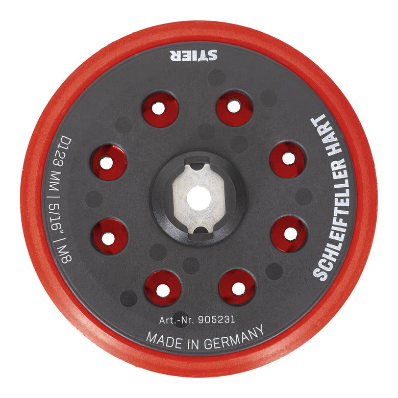 STIER Schleifteller Stützteller hart D123mm 5/16“ M8 für Exzenterschleifer 120mm
