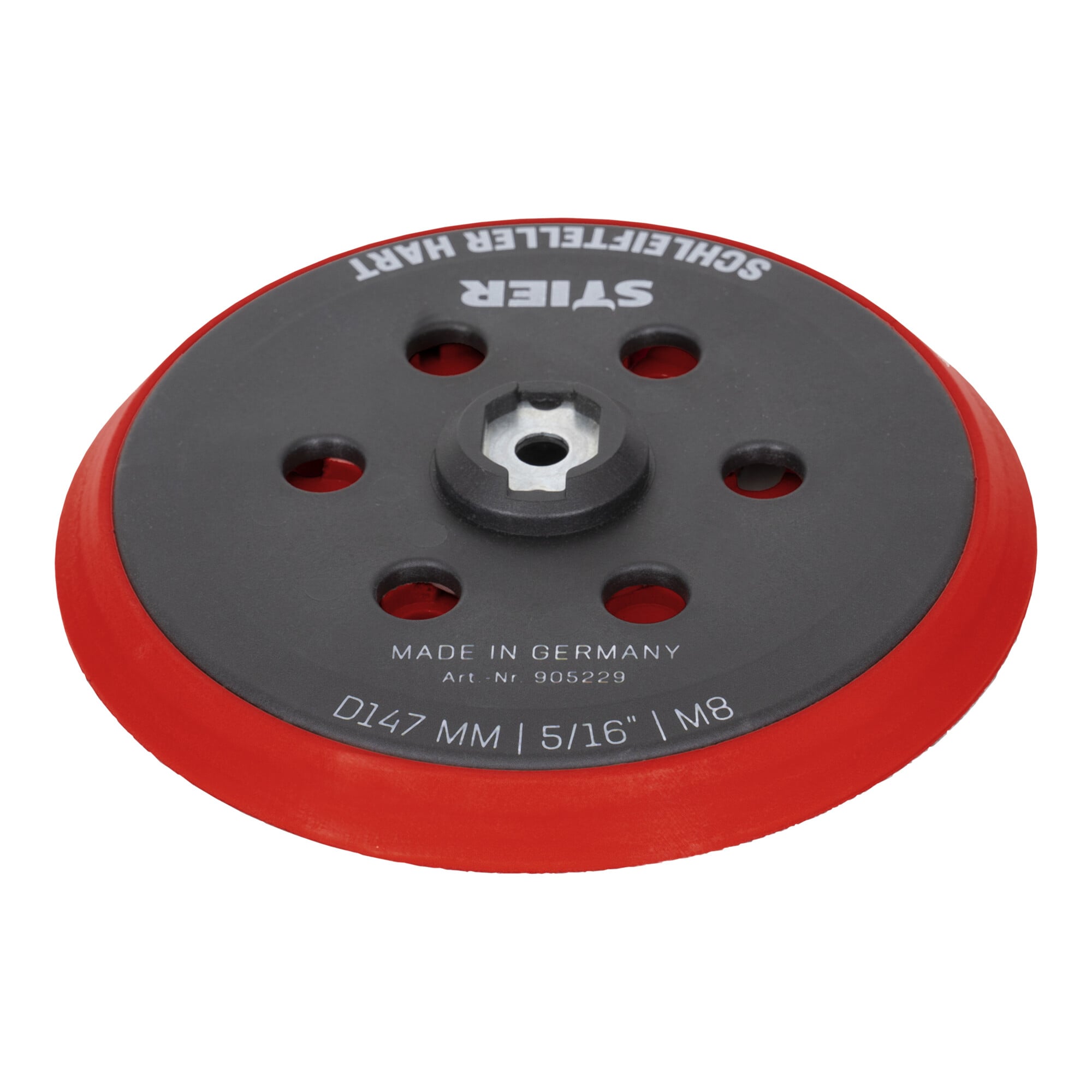 STIER Schleifteller Stützteller hart D147mm 5/16“ M8 für Exzenterschleifer 150