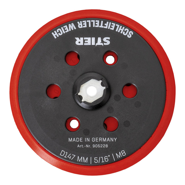 STIER sanding pad backing pad soft D147mm 5/16“ M8 for eccentric sander 150