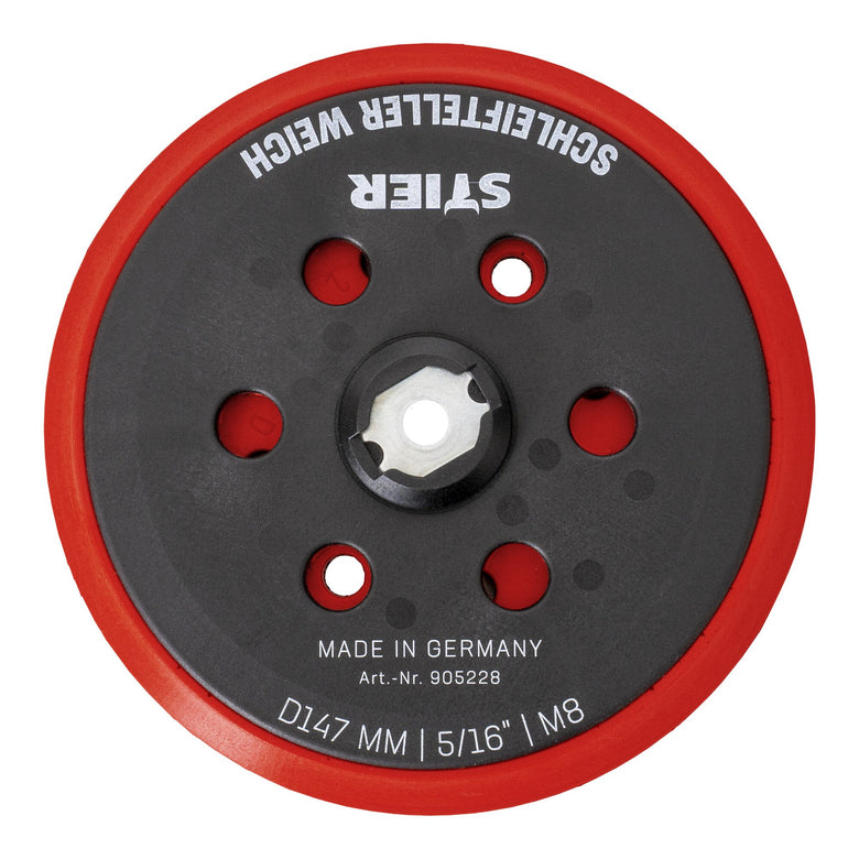 STIER Schleifteller Stützteller weich D147mm 5/16“ M8 für Exzenterschleifer 150