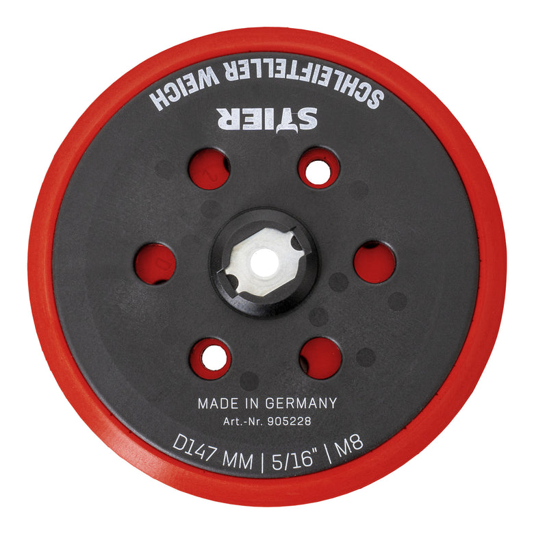 STIER Schleifteller Stützteller weich D147mm 5/16“ M8 für Exzenterschleifer 150