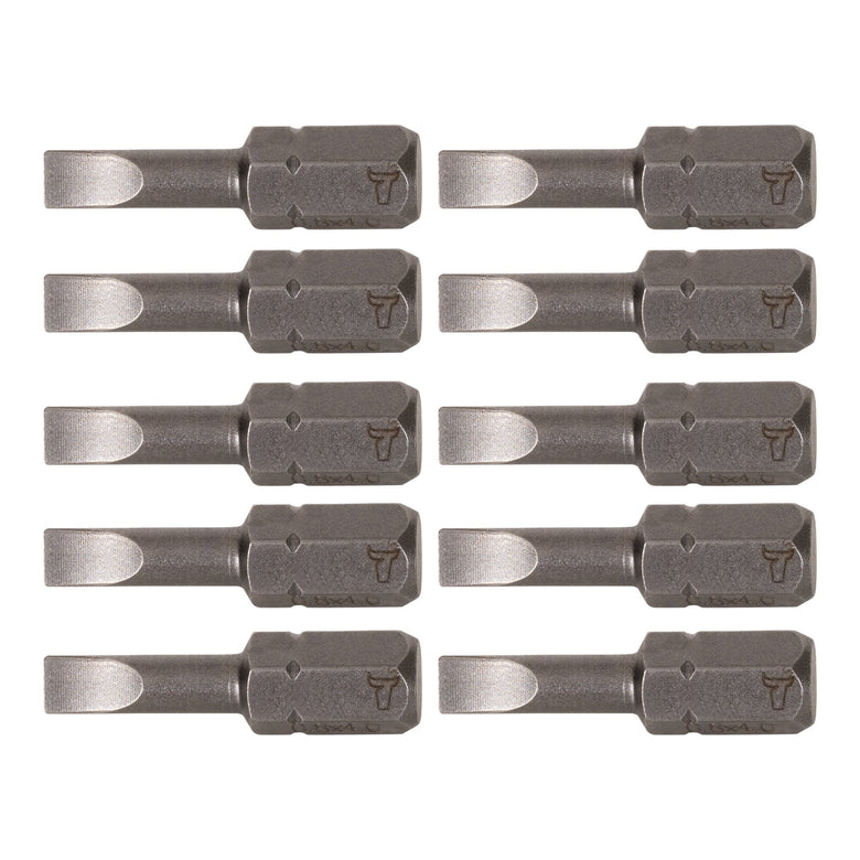 STIER Schlitz-Bit Form C 6,3 Länge 25mm 10er Pack 10 Stk diverse Größen Bit Satz