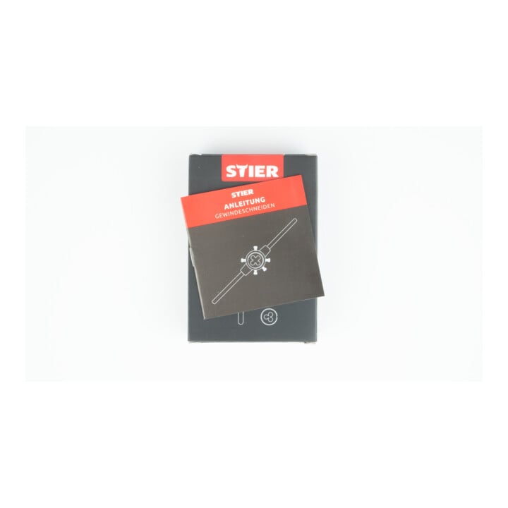 STIER Schneideisen-Satz HSS 25x9 M3-M12 8-tlg. Außengewindeschneider in stabiler