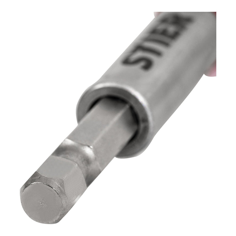 STIER Schnellwechsel-Bithalter 1/4'' magnetisch Sechskant 65 mm lang einhändiger