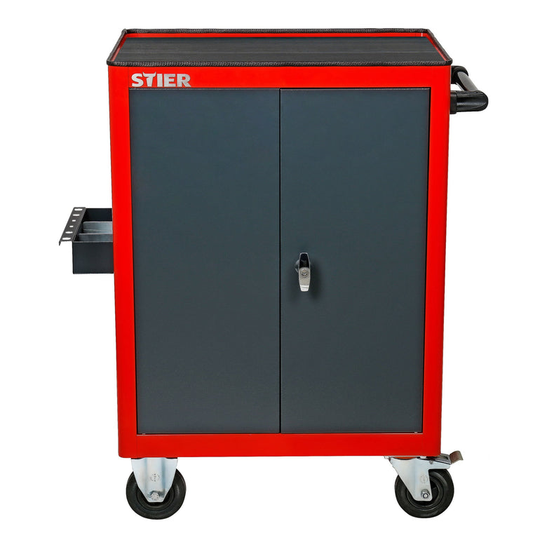 STIER Schrankwagen unbestückt mit 2 Einlegeböden 985x670x470 mm für Werkstatt