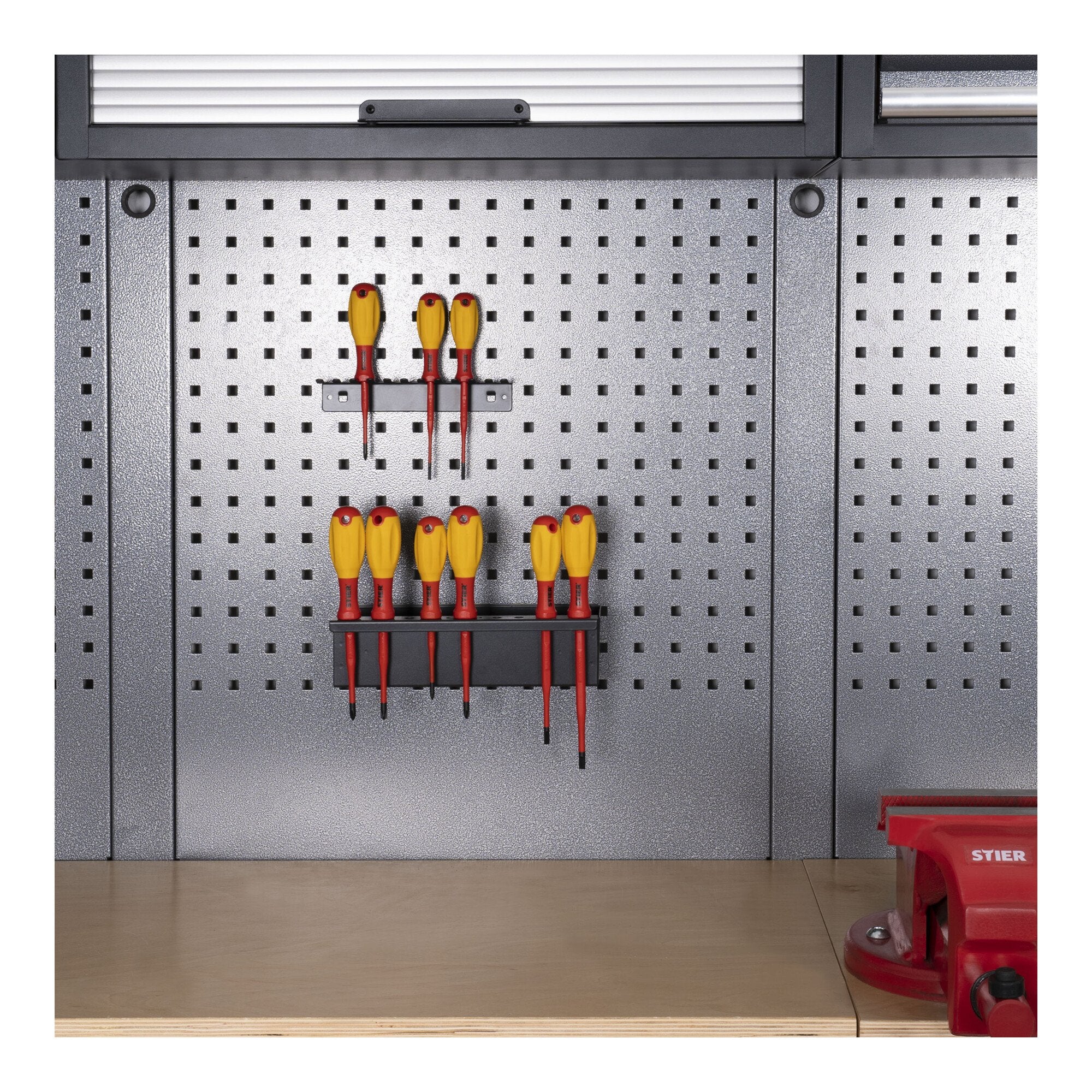 STIER screwdriver set slimVDE+ 9-piece 80 - 125 mm with slotted Phillips