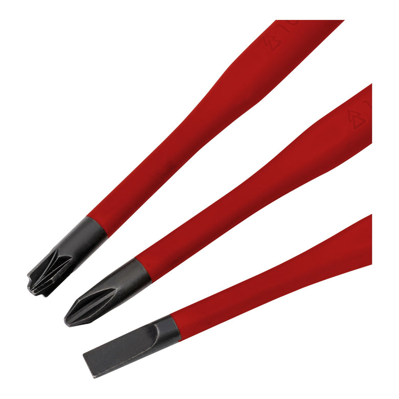 STIER screwdriver set slimVDE+ 9-piece 80 - 125 mm with slotted Phillips