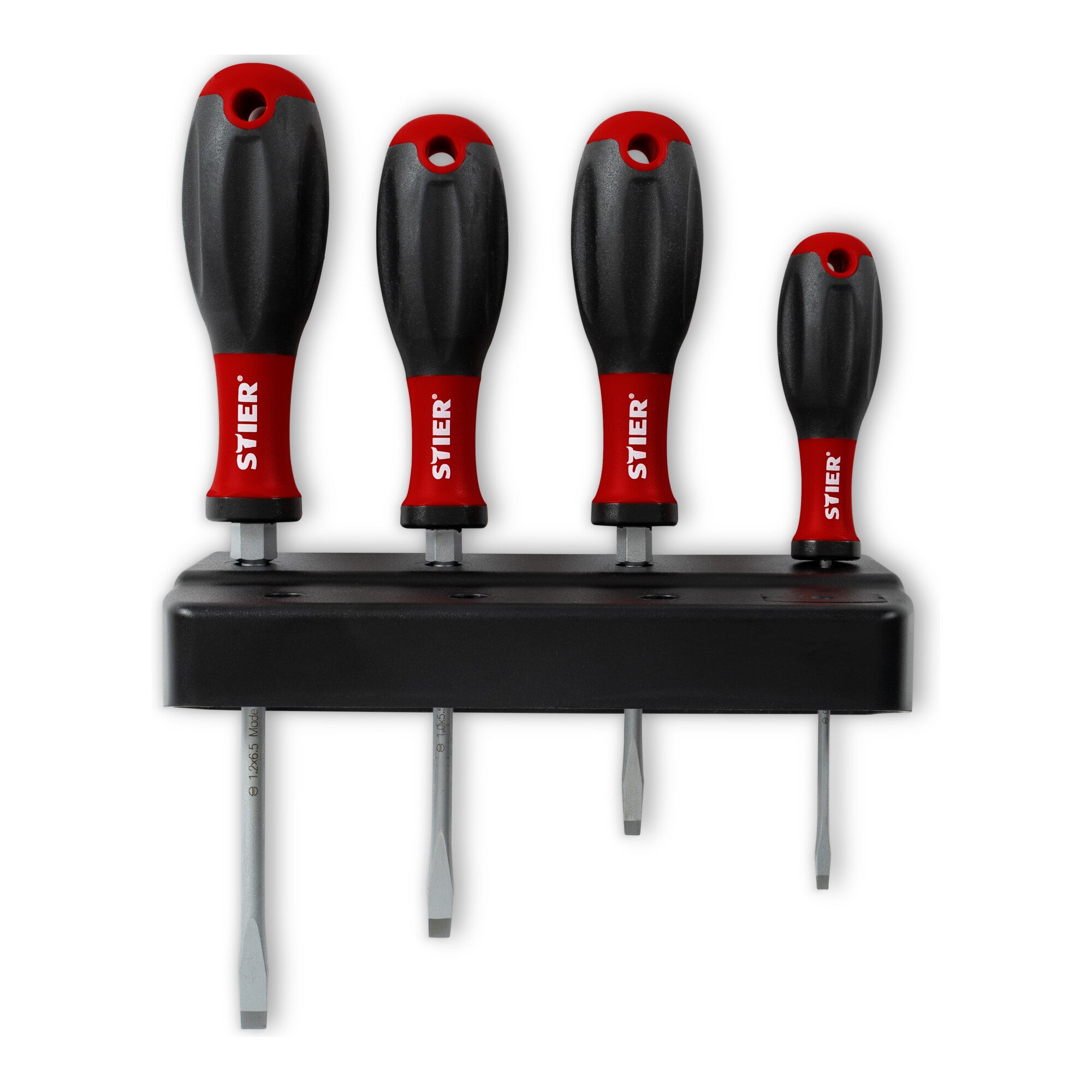 STIER Schraubendreher Set 15-tlg mit 2 Ständern, 3K-Kraft-Griff
