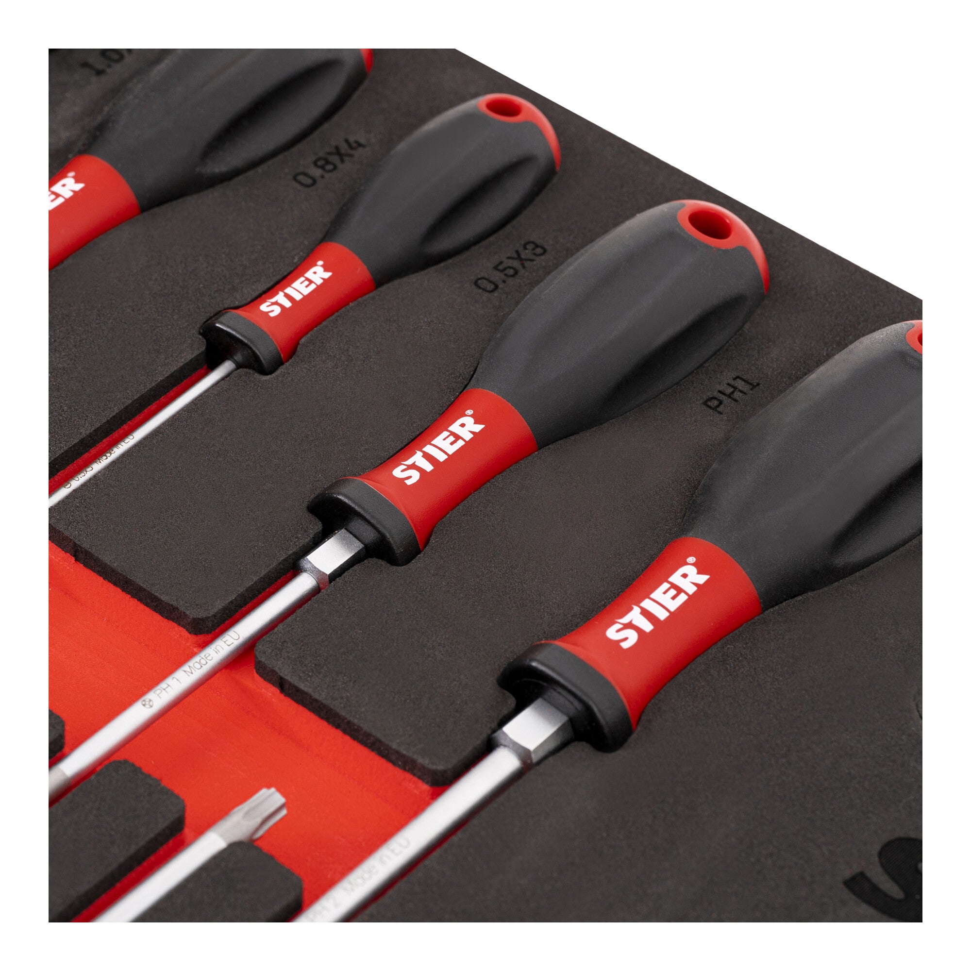 STIER screwdriver pliers set 17-piece chrome-vanadium steel in