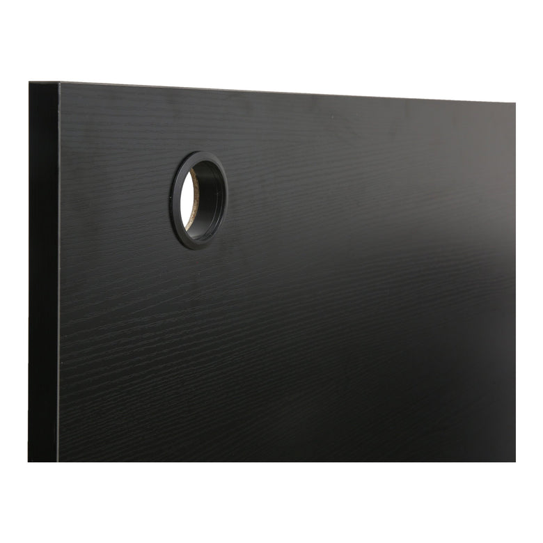 STIER desk top 120x80cm black melamine coated tabletop 25mm thick