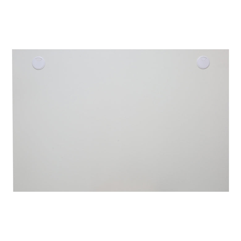 STIER desk top 160x80cm white coated 25mm thick cable outlets