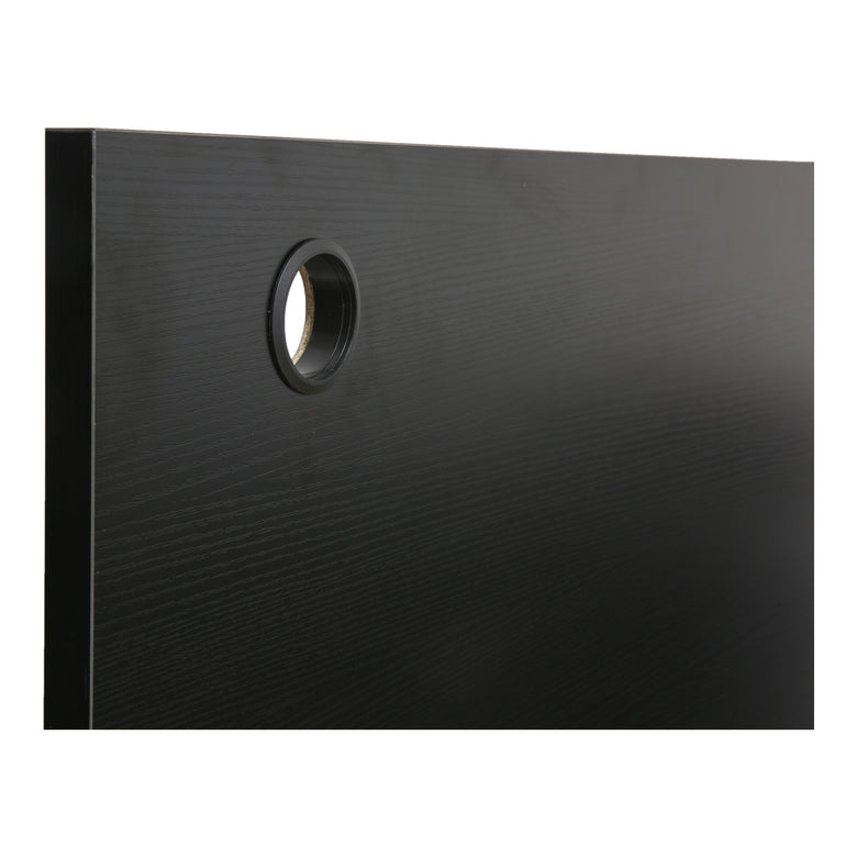 STIER desk top 180x80cm black melamine coated tabletop 25mm thick