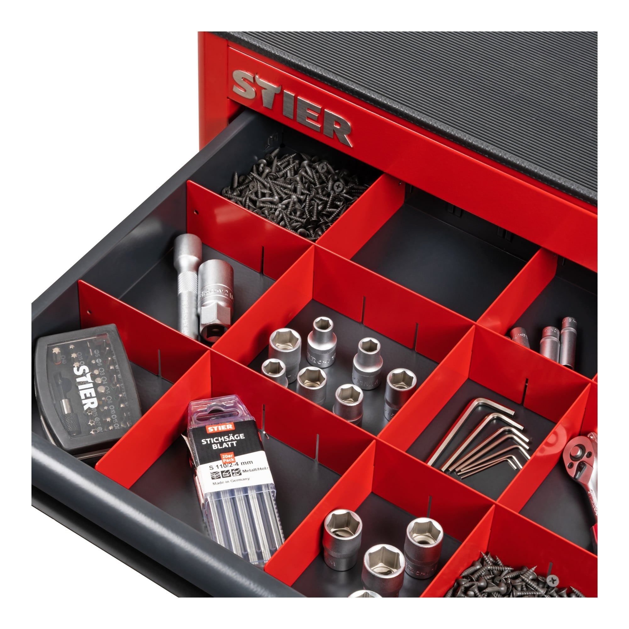 STIER Schubladen-Einteilungsset zu STIER Werkstattwagen