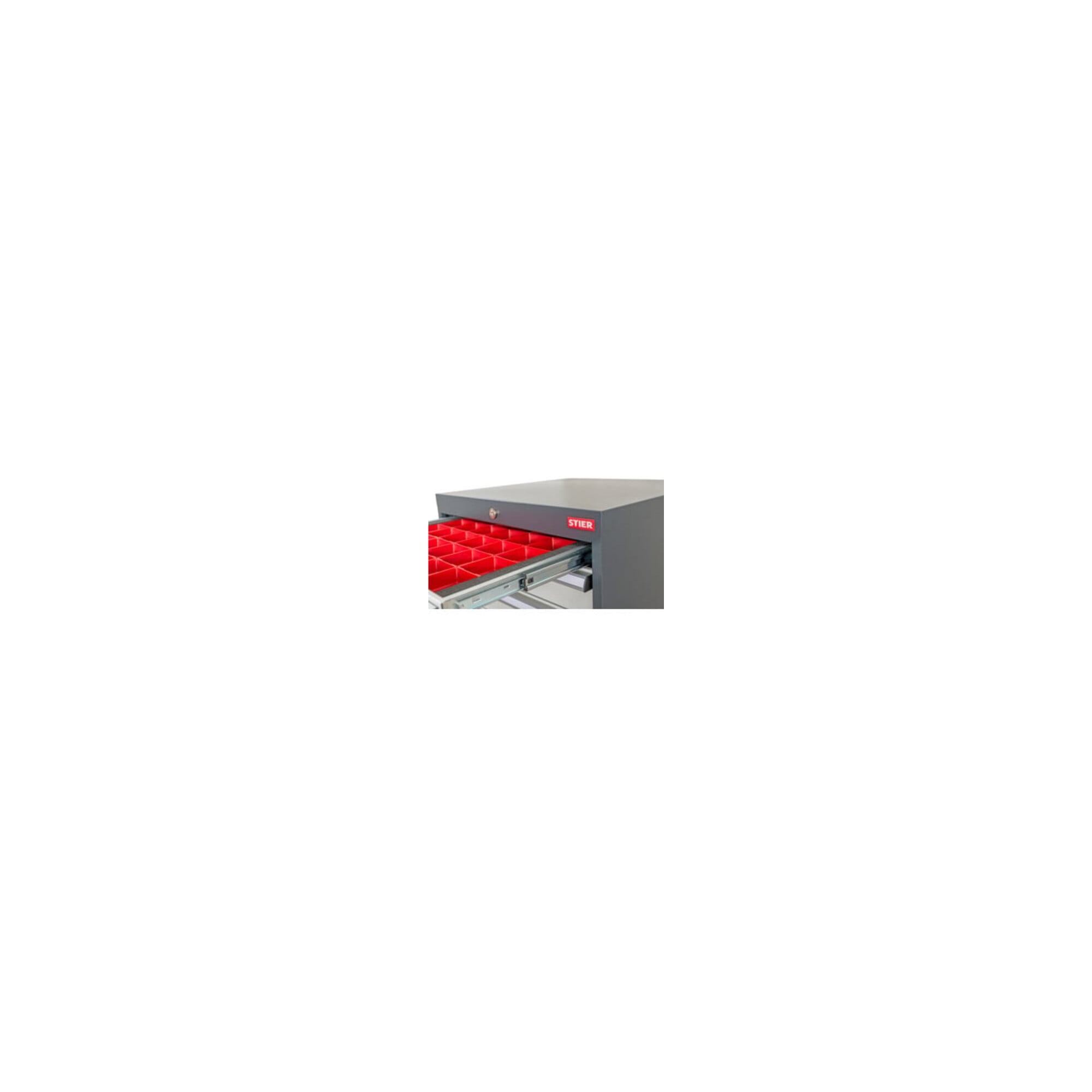 STIER drawer dividers for small parts boxes BLH 100 mm internal dimensions 500x450 mm 18