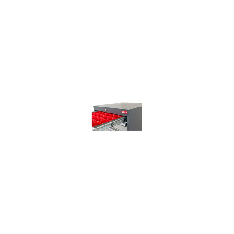 STIER Schubladeneinteilung Kleinteilekästen BLH 100 mm Innenmaß 500x450 mm 6 KTK
