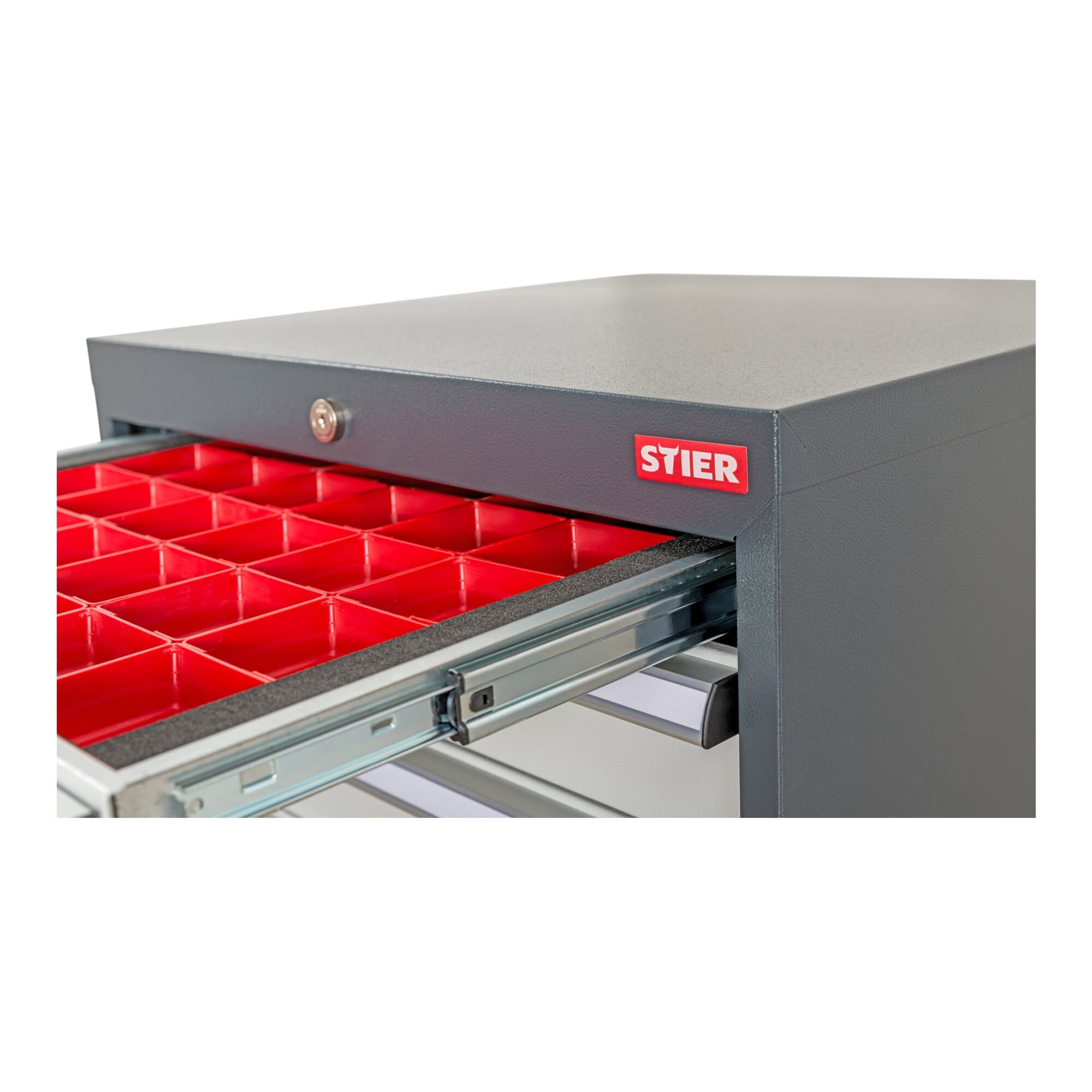 STIER Schubladeneinteilung Kleinteilekästen BLH 100 mm Innenmaß 600x450 mm 24