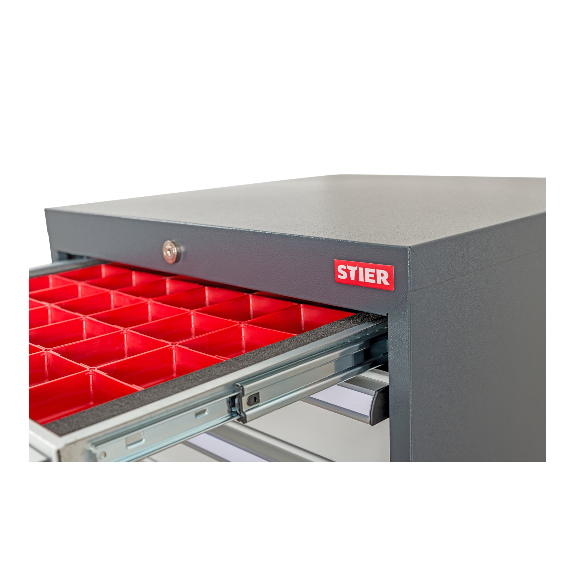 STIER Schubladeneinteilung Kleinteilekästen BLH 100 mm Innenmaß 800x450 mm 5 KTK