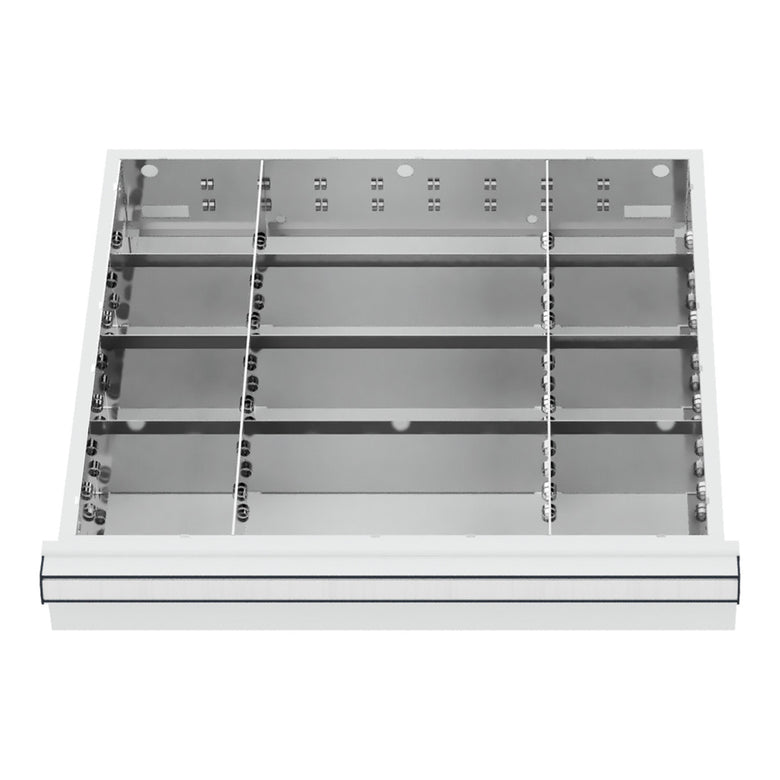 STIER Schubladeneinteilung Metalleinteilung BLH 100/125 mm Innenmaß 500x450 mm