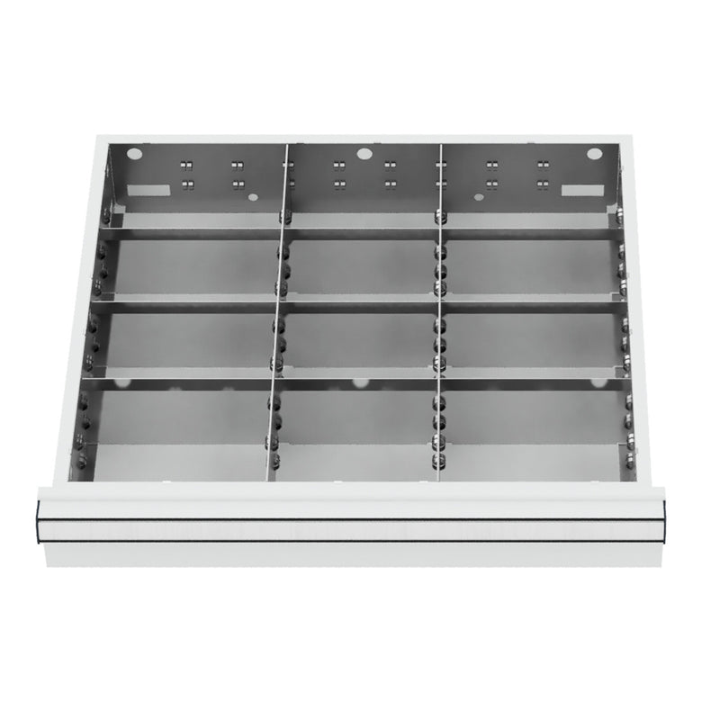 STIER Schubladeneinteilung Metalleinteilung BLH 100/125 mm Innenmaß 500x450 mm