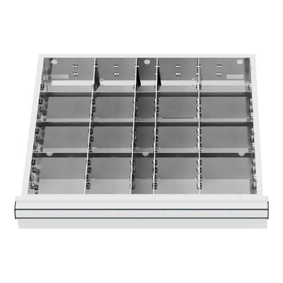 STIER Schubladeneinteilung Metalleinteilung BLH 100/125 mm Innenmaß 500x450 mm