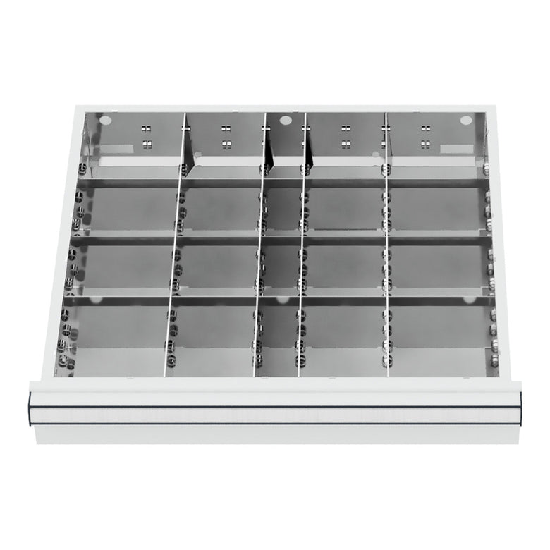 STIER Schubladeneinteilung Metalleinteilung BLH 100/125 mm Innenmaß 500x450 mm