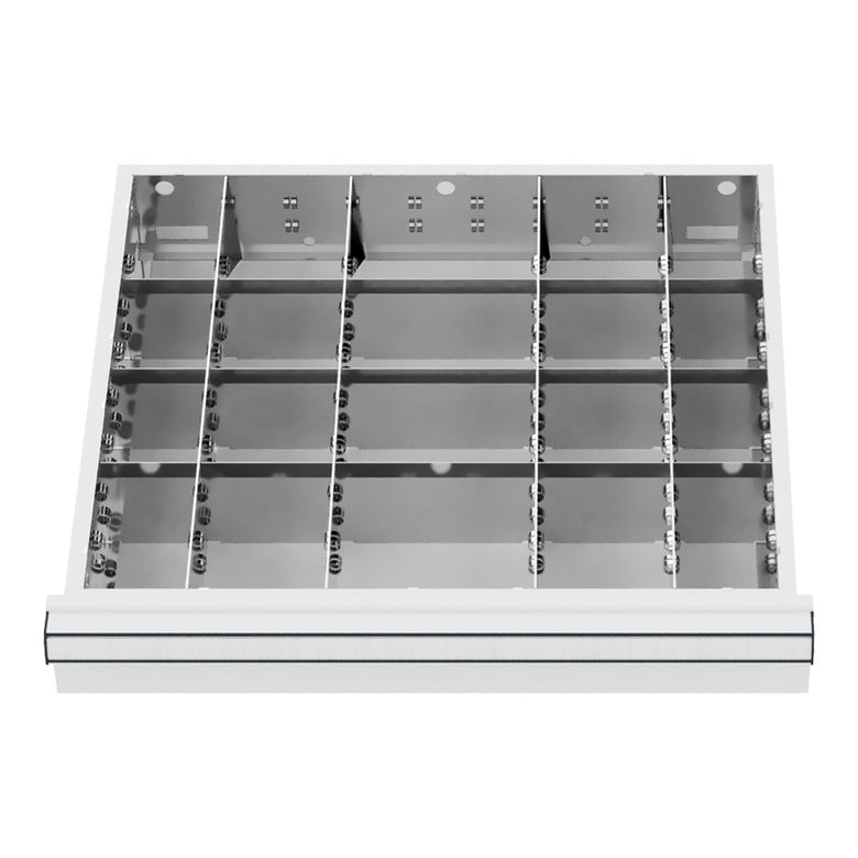 STIER Schubladeneinteilung Metalleinteilung BLH 100/125 mm Innenmaß 500x450 mm